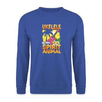 Hawaiian Ukulele Uke Ukulele Is My - Unisex Pullover - Royalblau - Vorne - Alina (178cm) & Michal (187cm)