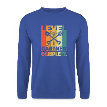 Garten Gärtner Gärtnern Spruch Gartenbau Pflanzen - Unisex Pullover - Royalblau - Vorne - Alina (178cm) & Michal (187cm)