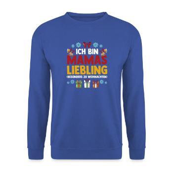 Shlafshirt Das Dickerchen Macht Nickerchen - Unisex Pullover - Royalblau - Vorne - Alina (178cm) & Michal (187cm)