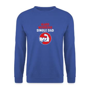 Single Vater Papa Alleinerziehend Alleinstehend - Unisex Pullover - Royalblau - Vorne - Alina (178cm) & Michal (187cm)