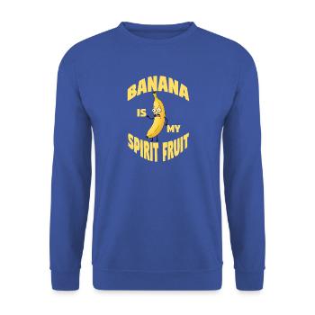 Banane Ist Mein Geistfrucht - Unisex Pullover - Royalblau - Vorne - Alina (178cm) & Michal (187cm)