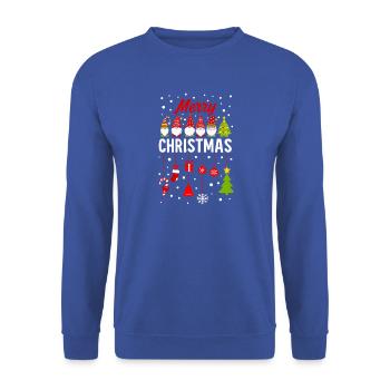 Gnome Weihnachtsschmuck Zauber - Unisex Pullover - Royalblau - Vorne - Alina (178cm) & Michal (187cm)