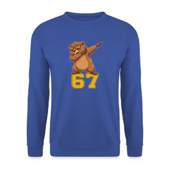 Biber 67 Sonnenbrille Party - Unisex Pullover - Royalblau - Vorne - Alina (178cm) & Michal (187cm)