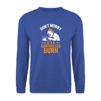 Schweißer Spruch Beruf Lustiges Schweißer Geschenk - Unisex Pullover - Royalblau - Vorne - Alina (178cm) & Michal (187cm)
