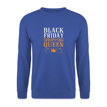 Kaufrausch Black Friday - Unisex Pullover - Royalblau - Vorne - Alina (178cm) & Michal (187cm)