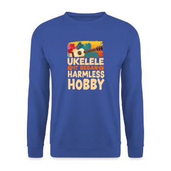 Hawaiian Ukulele Uke Ukulele It - Unisex Pullover - Royalblau - Vorne - Alina (178cm) & Michal (187cm)