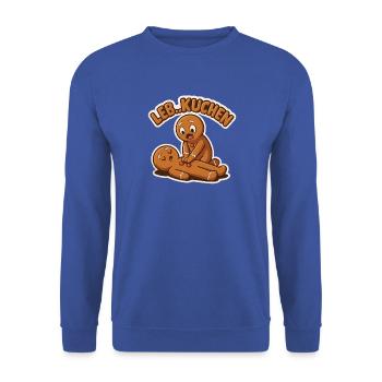 Leb Kuchen Lebkuchen Erste Hilfe Spruch lustig - Unisex Pullover - Royalblau - Vorne - Alina (178cm) & Michal (187cm)