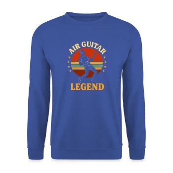 Air Gitarre Legende Retro Sunset - Unisex Pullover - Royalblau - Vorne - Alina (178cm) & Michal (187cm)