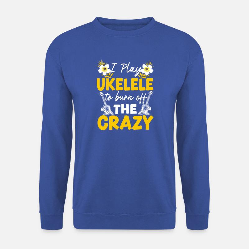 Hawaiian Ukulele Uke I Play - Unisex Pullover - Royalblau