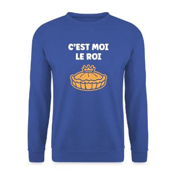 Humor galette des rois - Unisex Pullover - Royalblau - Vorne - Alina (178cm) & Michal (187cm)