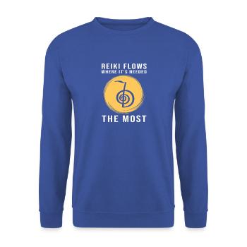 Reiki Symbol Reiki Meister Reiki - Unisex Pullover - Royalblau - Vorne - Alina (178cm) & Michal (187cm)