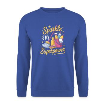 Reinigungskraft Spruch Lustiges Putzfrau Geschenk  - Unisex Pullover - Royalblau - Vorne - Alina (178cm) & Michal (187cm)
