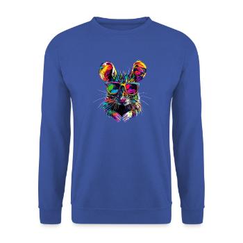 Ratte Süße Maus Nagetiere Zwergmaus Ratten Mäuse - Unisex Pullover - Royalblau - Vorne - Alina (178cm) & Michal (187cm)