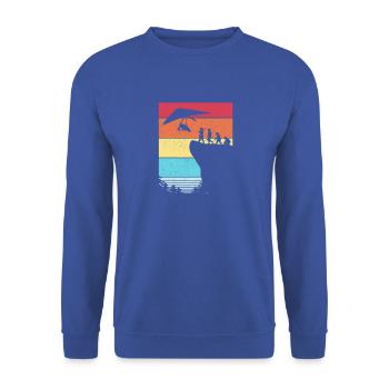 Gleitschirm Gleitschirmfliegen Gleitschirmflieger - Unisex Pullover - Royalblau - Vorne - Alina (178cm) & Michal (187cm)