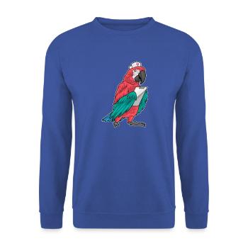 Papagei Krankenschwester Klemmbrett - Unisex Pullover - Royalblau - Vorne - Alina (178cm) & Michal (187cm)