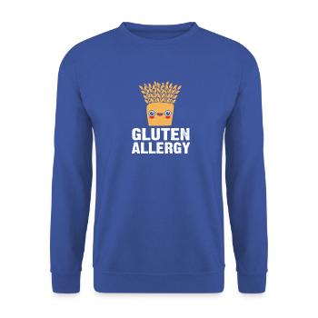 Lebensmittel Allergie - Unisex Pullover - Royalblau - Vorne - Alina (178cm) & Michal (187cm)