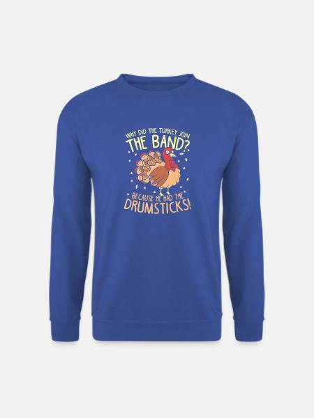 Truthahn in der Band: Drumsticks-Witz - Unisex Pullover - Royalblau