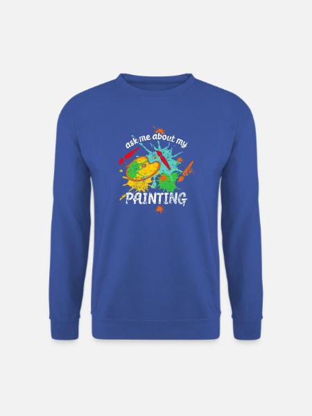 Frag mich nach meiner Malerei, Design für Künstler - Unisex Pullover - Royalblau