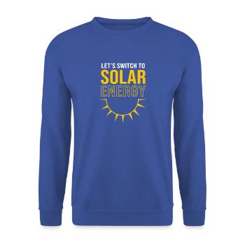 Solar Photovoltaik Solarzelle Erneuerbare Energien - Unisex Pullover - Royalblau - Vorne - Alina (178cm) & Michal (187cm)