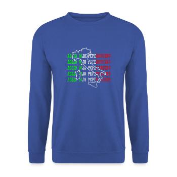 Lustiges Knoblauchöl Chili-Pfeffer-Souvenirs Italien - Unisex Pullover - Royalblau - Vorne - Alina (178cm) & Michal (187cm)
