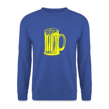 Bierkrug Bier - Unisex Pullover - Royalblau - Vorne - Alina (178cm) & Michal (187cm)