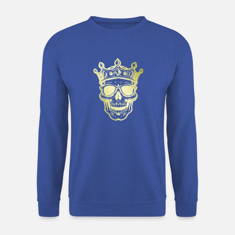 Totenkopf König Krone - Unisex Pullover - Royalblau