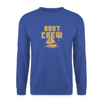 Boat Crew Captain Sail Sailor - Unisex Pullover - Royalblau - Vorne - Alina (178cm) & Michal (187cm)