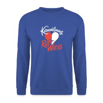 Karnevalsmaus Rut Wiess Köln Kölner Karneval Maus - Unisex Pullover - Royalblau - Vorne - Alina (178cm) & Michal (187cm)