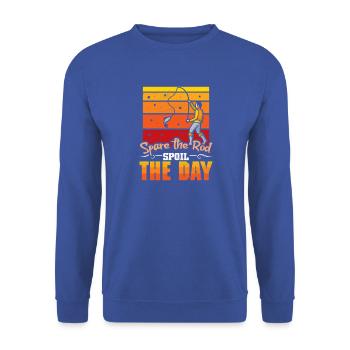 Angler Geschenk Lustig Angeln Fischer Fischen - Unisex Pullover - Royalblau - Vorne - Alina (178cm) & Michal (187cm)