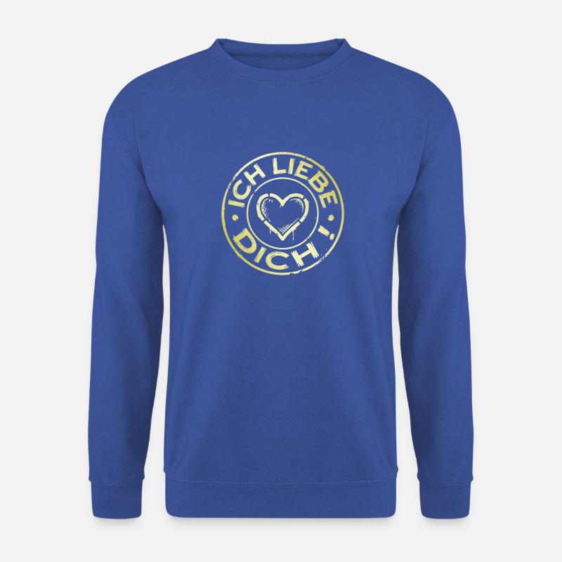 Ich Liebe Dich Herz - Unisex Pullover - Royalblau