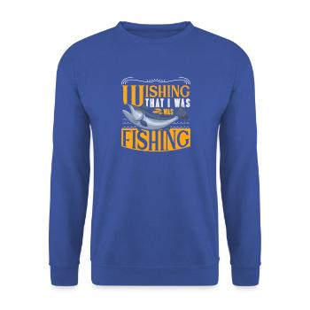 Angler Fischer Petrijünger Spruch Angeln Lustig - Unisex Pullover - Royalblau - Vorne - Alina (178cm) & Michal (187cm)