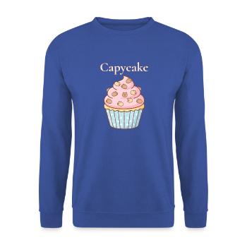 Capycake Cupcake mit Capybara Sprinkles - Unisex Pullover - Royalblau - Vorne - Alina (178cm) & Michal (187cm)