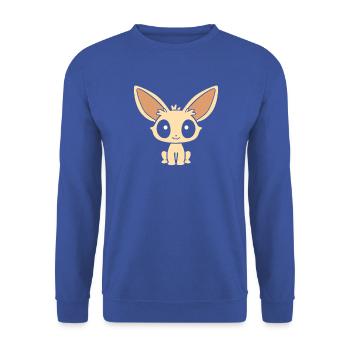 Fennek - Unisex Pullover - Royalblau - Vorne - Alina (178cm) & Michal (187cm)