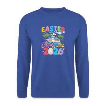 Osterkreuzfahrt-Crew 2026 Familienausflugspaß - Unisex Pullover - Royalblau - Vorne - Alina (178cm) & Michal (187cm)