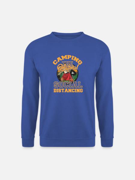 Original Social Distancing Camping - Unisex Pullover - Royalblau
