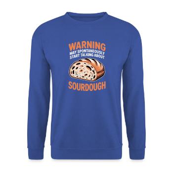 Sauerteig Sprüche Brot Lustiges Sauerteig Geschenk - Unisex Pullover - Royalblau - Vorne - Alina (178cm) & Michal (187cm)