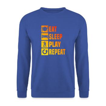 Floorball Liebe zum Anziehen - Unisex Pullover - Royalblau - Vorne - Alina (178cm) & Michal (187cm)