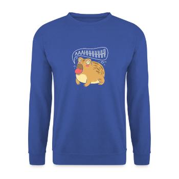Frosch Desert Rain Frog - Unisex Pullover - Royalblau - Vorne - Alina (178cm) & Michal (187cm)