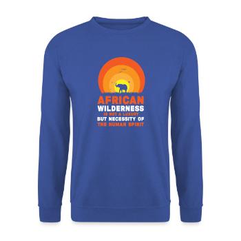 Safari Afrika serengeti wildlife savanne elefant - Unisex Pullover - Royalblau - Vorne - Alina (178cm) & Michal (187cm)