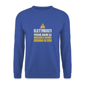 Gift Master Electricity Engineers - Unisex Pullover - Royalblau - Vorne - Alina (178cm) & Michal (187cm)