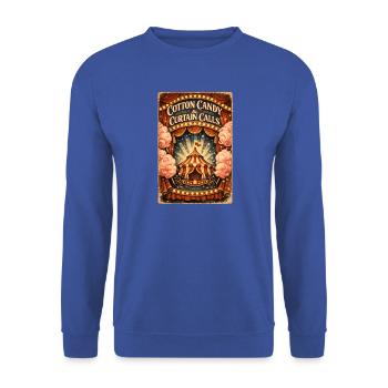 Zuckerwatte & Applaus | Zirkus Vibes - Unisex Pullover - Royalblau - Vorne - Alina (178cm) & Michal (187cm)