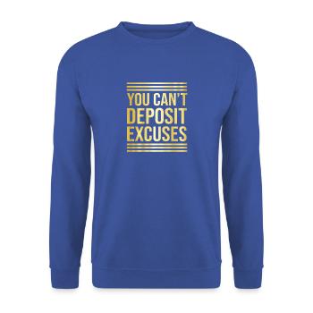 Workaholic - Unisex Pullover - Royalblau - Vorne - Alina (178cm) & Michal (187cm)