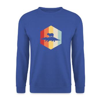 Capibara Capybara - Unisex Pullover - Royalblau - Vorne - Alina (178cm) & Michal (187cm)