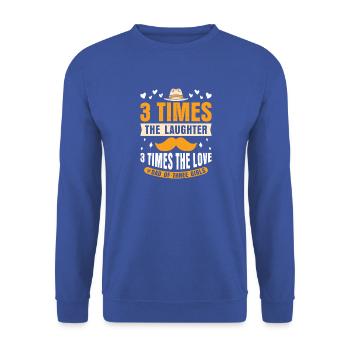 Dad father of three girls daughters - Unisex Sweatshirt - royal blue - Front - Alina (178cm) & Michal (187cm)