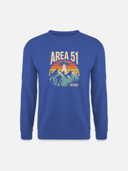 Area 51 Nevada UFO Retro Design - Unisex Pullover - Royalblau