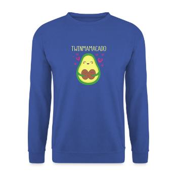 Zwilling Mutter Zwillinge Mama Geschenk - Unisex Pullover - Royalblau - Vorne - Alina (178cm) & Michal (187cm)