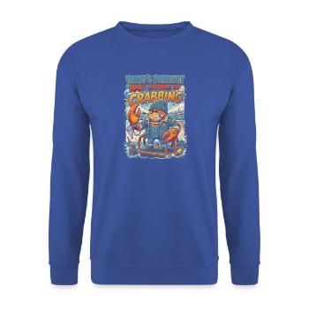 Krabbenkapitän – 100% Krabben - Unisex Pullover - Royalblau - Vorne - Alina (178cm) & Michal (187cm)