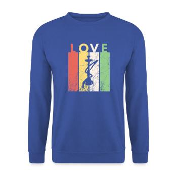 love shisha / hookah - Unisex Pullover - Royalblau - Vorne - Alina (178cm) & Michal (187cm)