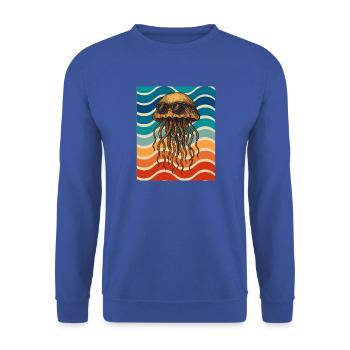 Jellyfish Sonnenbrille Strand - Unisex Pullover - Royalblau - Vorne - Alina (178cm) & Michal (187cm)