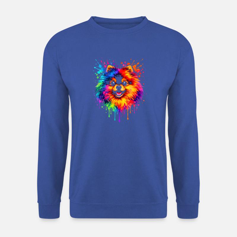 Pomeranian | Zwergspitz Pop Art - Unisex Pullover - Royalblau